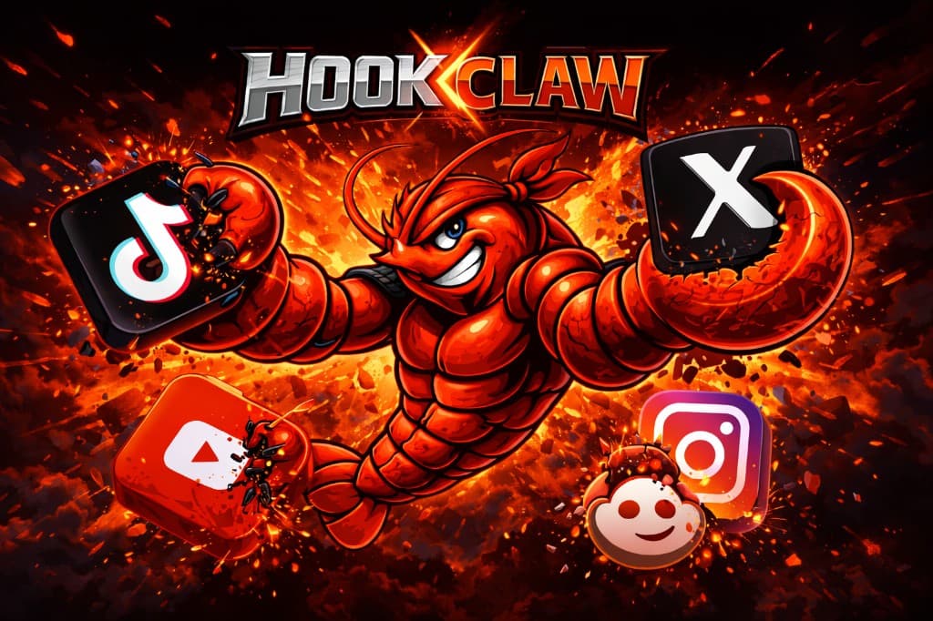 HookClaw AI Creative Director — Lobster mascot